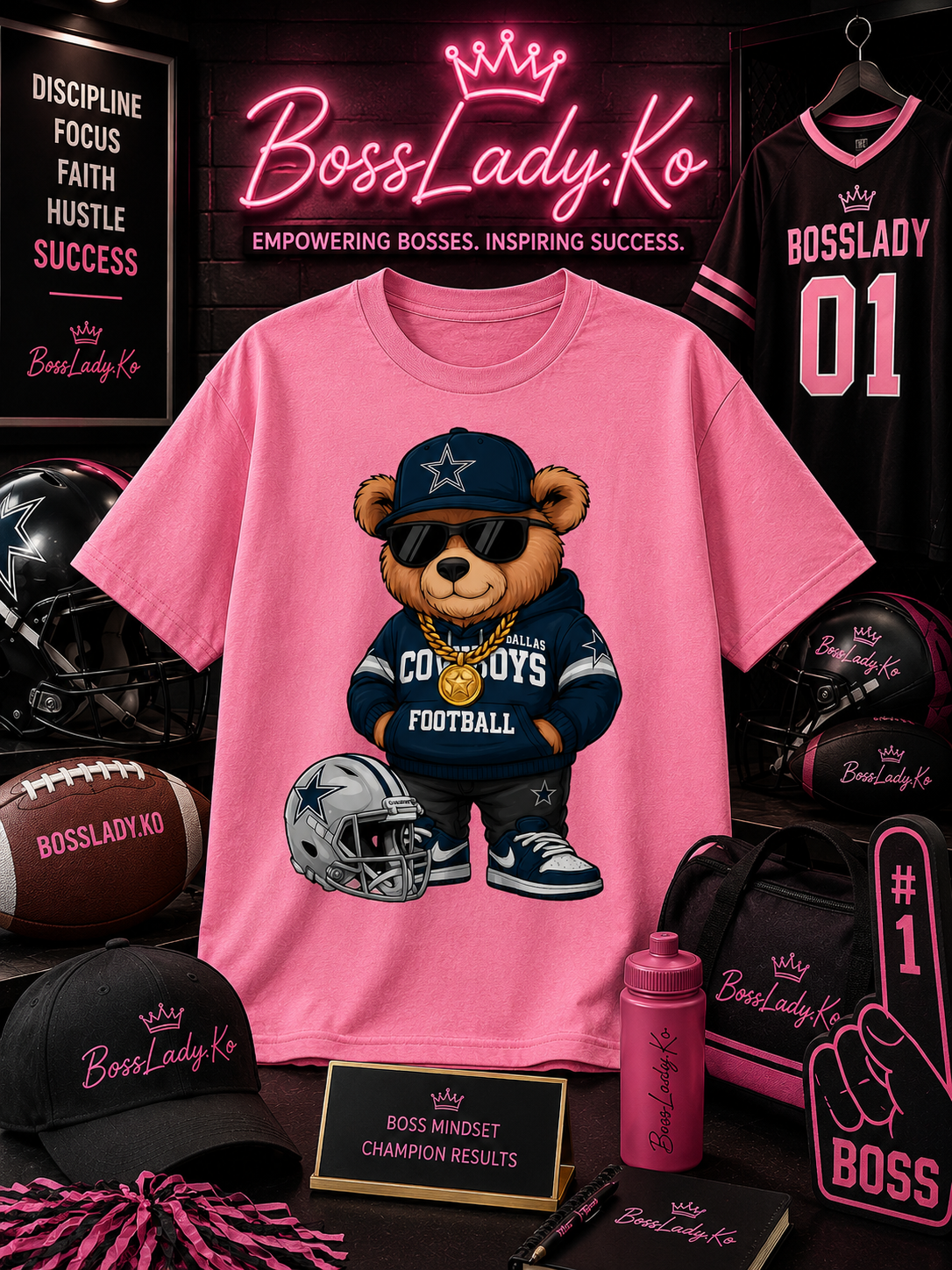 BOSSLADY.KO DALLAS BEAR TEE